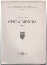 Opera Minora. Parte I E Ii