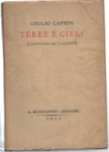 Terre E Cieli - Giulio Caprin - copertina