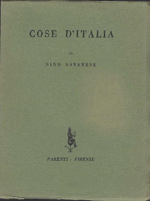 Cose D'italia - Nino Savarese - copertina