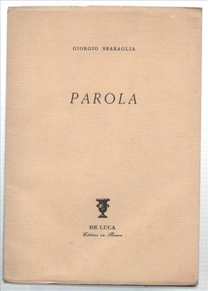 Parola - Giorgio Sbaraglia - copertina