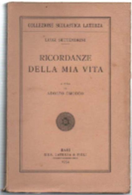 Ricordanze Della Mia Vita - Luigi Settembrini - copertina