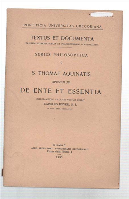 Textus Et Documenta In Usum Exercitationum Et Praelectionum Academicarum. Ser.. - Tommaso d'Aquino (san) - copertina