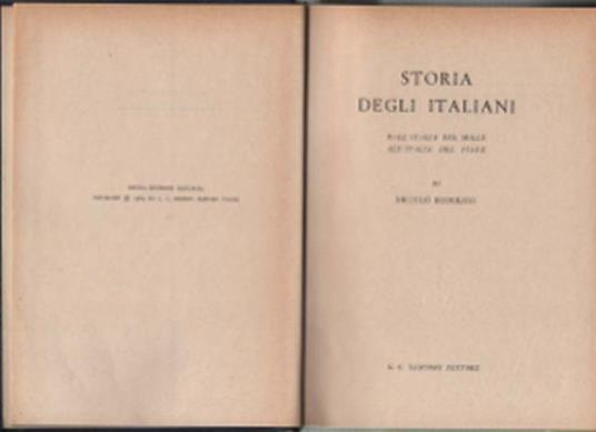 Storia Degli Italiani Dall'italia Del Mille All'italia Del Piave - Niccolò Rodolico - copertina