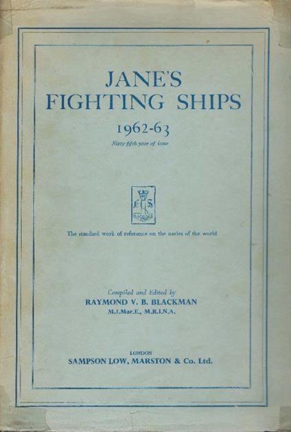Jane's Fighting Ships 1962-63 - Raymond V. B. Blackman - copertina