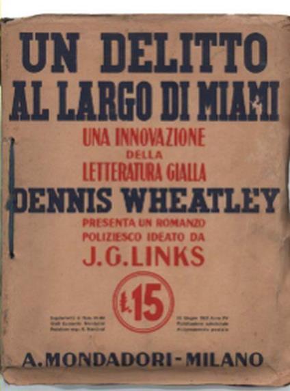 Un Delitto Al Largo Di Miami - Dennis Wheatley - copertina