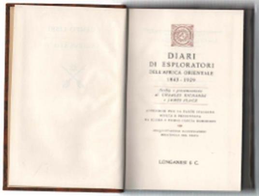 Diari Di Esploratori Dell'africa Orientale 1843-1929 - Charles Richardson - copertina