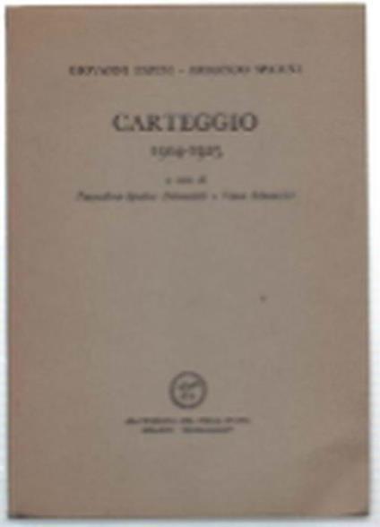 Carteggio 1904-1925 - Armando Spadini - copertina