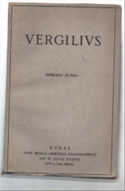 P. Vergili Maronis Opera Remigius Sabbadini Recensuit Vol. Ii Aeneis. Impress.. - copertina