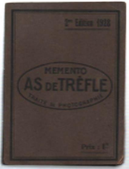 Memento As De Trefle . Traite Elementaire De Photographie - copertina