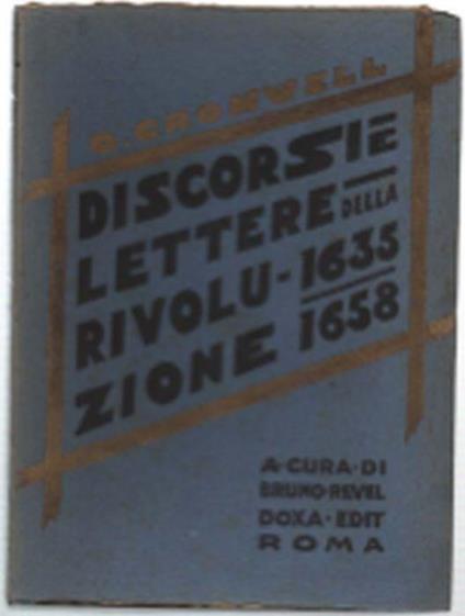 Discorsi E Lettere Della Rivoluzione 1635-1658 - copertina