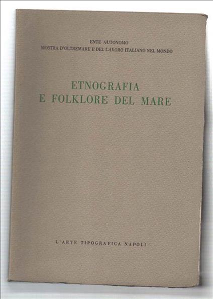 Etnografia E Folklore Del Mare - copertina