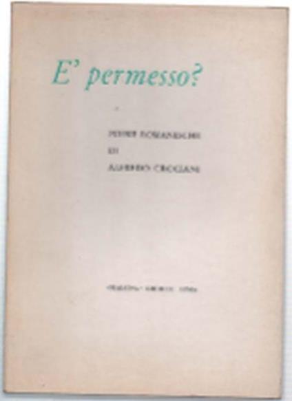 È Permesso? - Alfredo Crociani - copertina