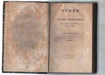 Opere - Niccolò Machiavelli - copertina