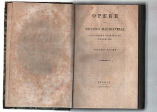 Opere - Niccolò Machiavelli - copertina