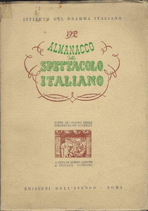 Almanacco Dello Spettacolo Italiano 1952 - copertina