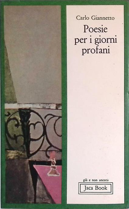 Poesie per giorni profani - Carlo Giannetto - copertina