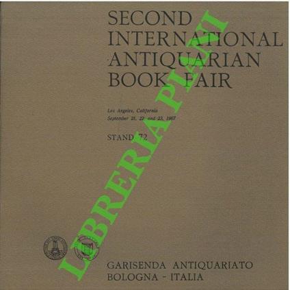 Catalogo libri esposti alla Second International Antiquarian Book Fair - copertina