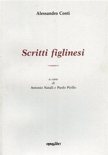Scritti figlinesi - Alessandro Conti - copertina
