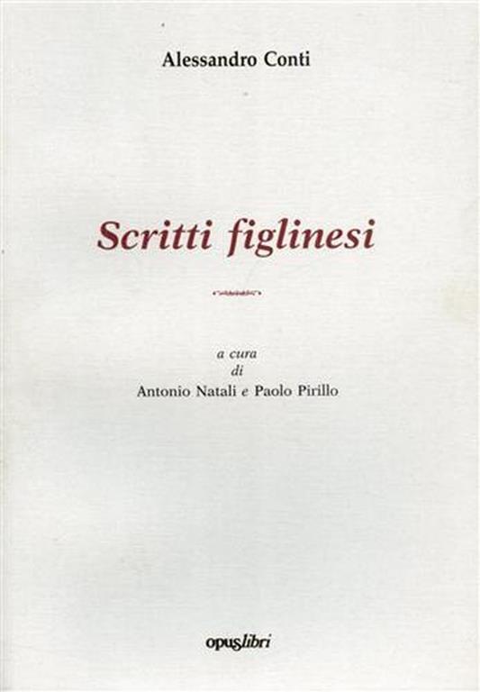 Scritti figlinesi - Alessandro Conti - copertina