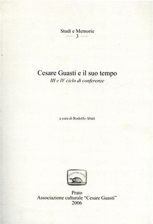 Cesare Guasti e il suo tempo - copertina