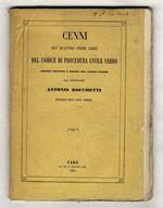 Cenni sui quattro primi libri del Codice di Procedura Civile Sardo esposti secondo l'ordine del Codice stesso