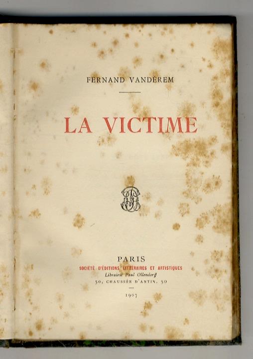 La Victime - copertina
