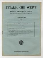 ITALIA (L') che scrive. Anno settimo. 1924. N. 1, da 3 a 12. [Manca il n. 2]
