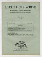 ITALIA (L') che scrive. Anno nono. 1926. N. 1 [- n. 12]. [Annata completa]