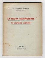 La prova testimoniale in materia penale