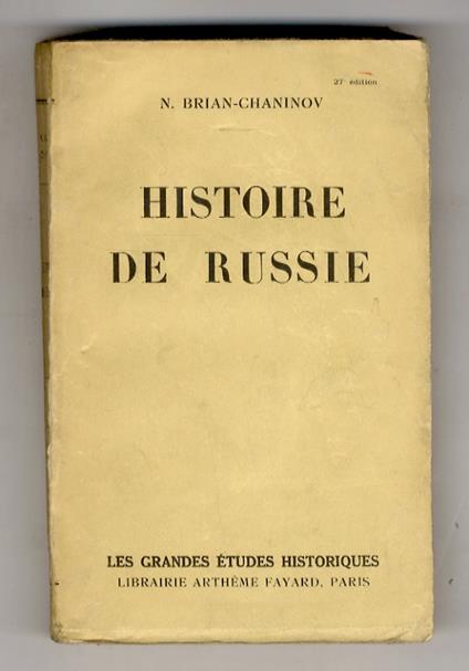 Histoire de Russie - N. Brian Chaninov - copertina
