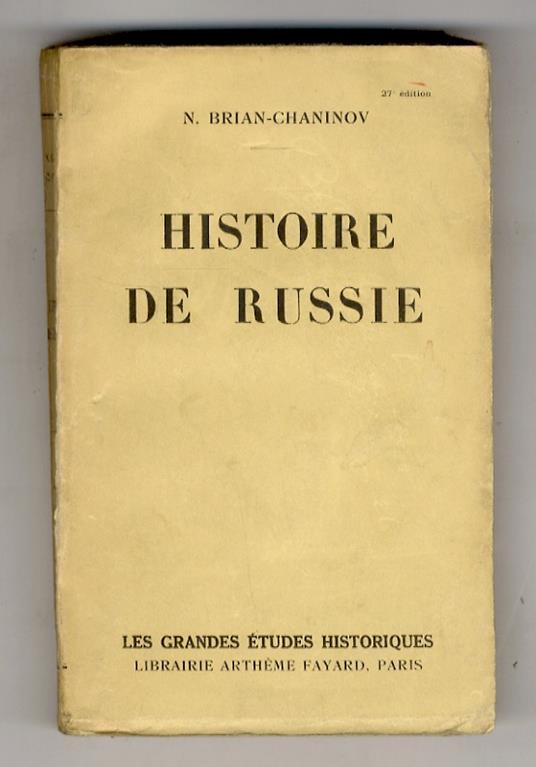 Histoire de Russie - N. Brian Chaninov - copertina