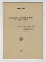 Un precetto giudiziario di Pietro di Dante Alighieri