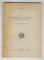 Sui rapporti di parentela in diritto attico. Saggi terminologici