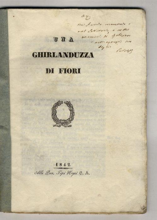 Una ghirlanduzza di fiori - Luigi Pellegrini - copertina