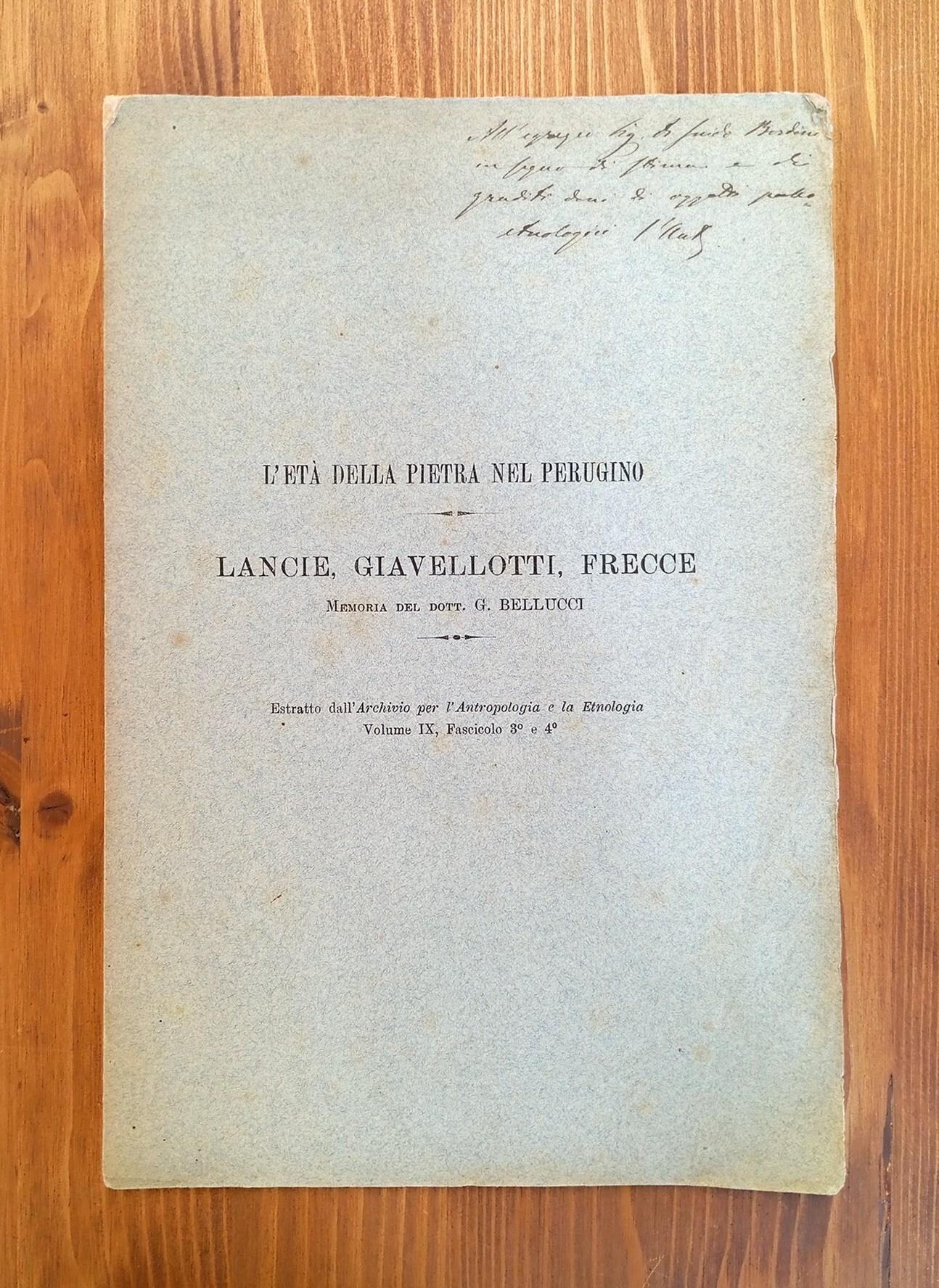 L' età Della Pietra Nel Perugino. Lancie, giavellotti, Frecce