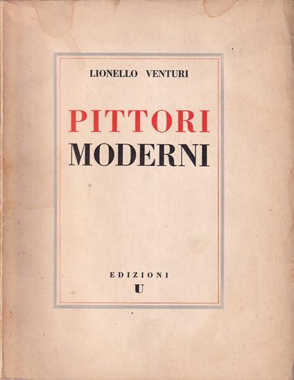 Pittori Moderni - Lionello Venturi - copertina