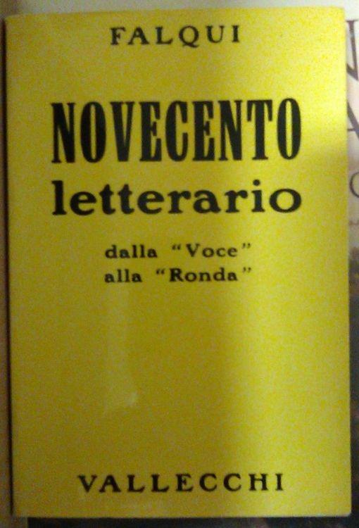 Novecento Letterario dalla "Voce" alla "Ronda" - Enrico Falqui - copertina