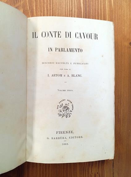 Il Conte di Cavour in Parlamento - copertina