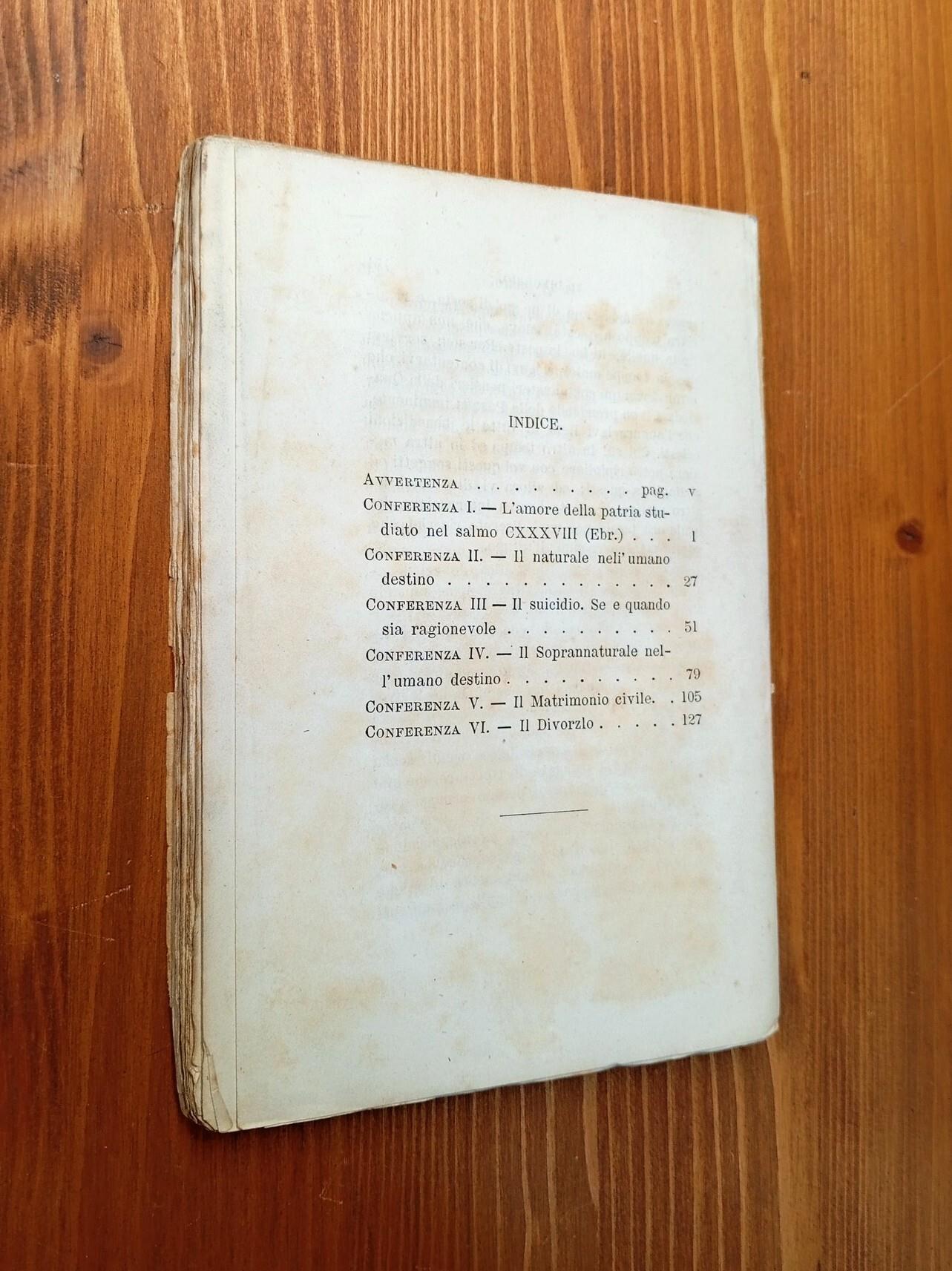 Sei Conferenze Dette in Roma Nelle Altrettante Domeniche Della Quaresima Del 1883 Da C. M. Curci Sac