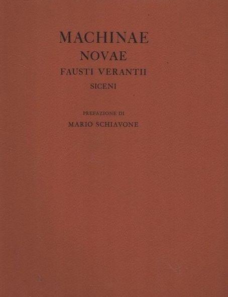 Machinae Novae Fausti Verantii Siceni - copertina