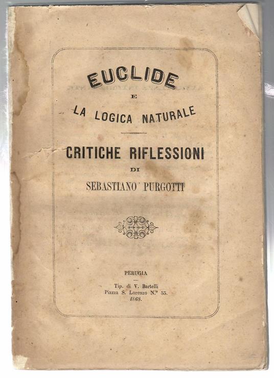 Euclide e La Logica Naturale - Sebastiano Purgotti - copertina