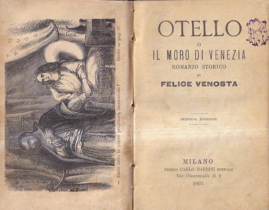 Otello o Il Moro Di Venezia - Felice Venosta - copertina