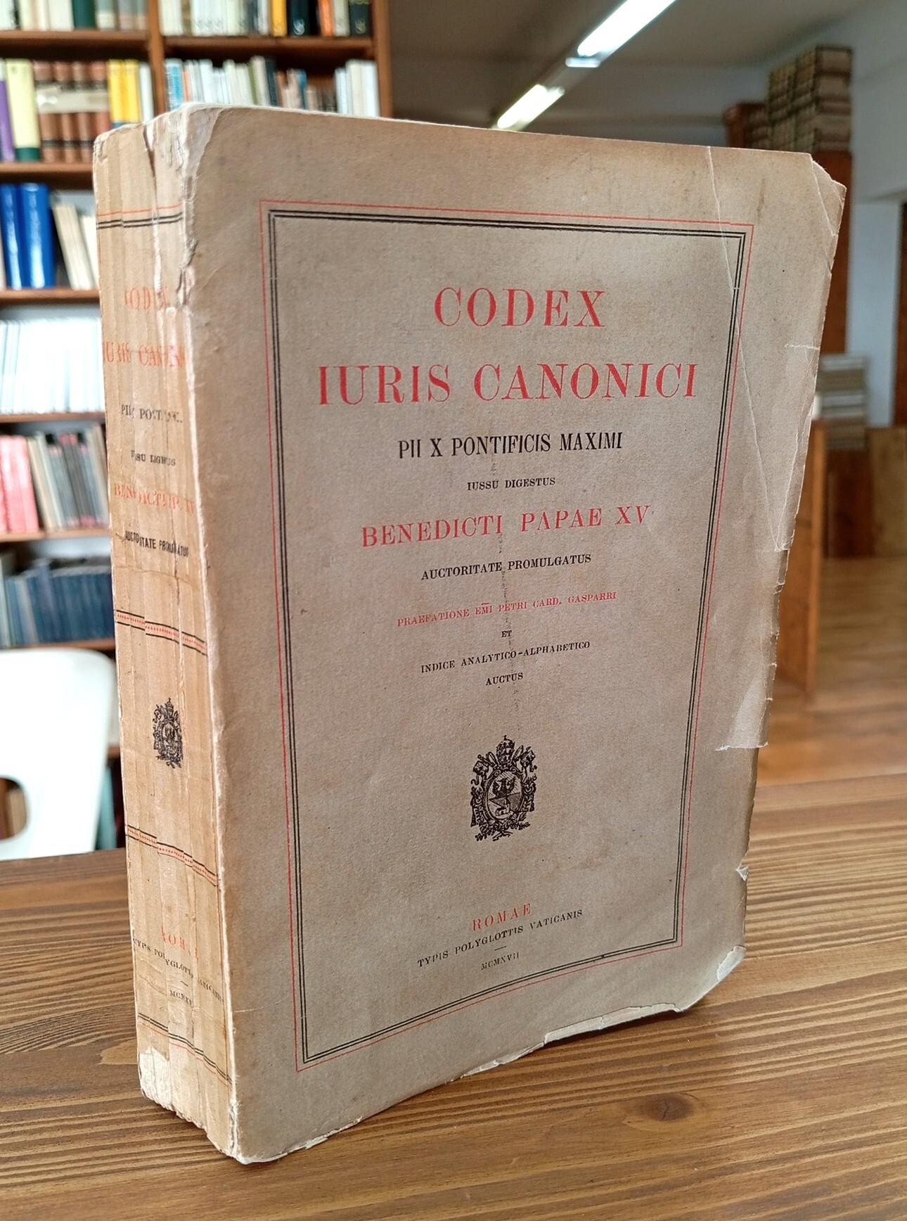 Codex Iuris Canonici Pii X Pontificis Maximi Iussu Digestus Benedicti Papae XV