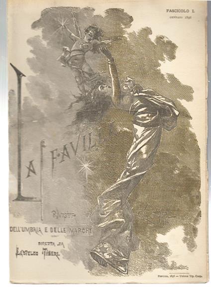 La Favilla rivista dell'Umbria e delle Marche Anno XIX Fascicolo I Gennaio 1896 - copertina
