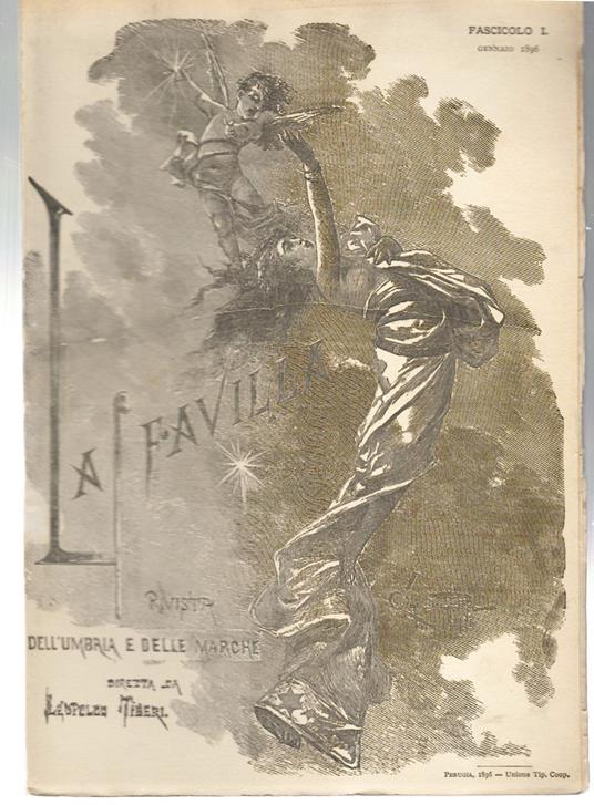 La Favilla rivista dell'Umbria e delle Marche Anno XIX Fascicolo I Gennaio 1896 - copertina