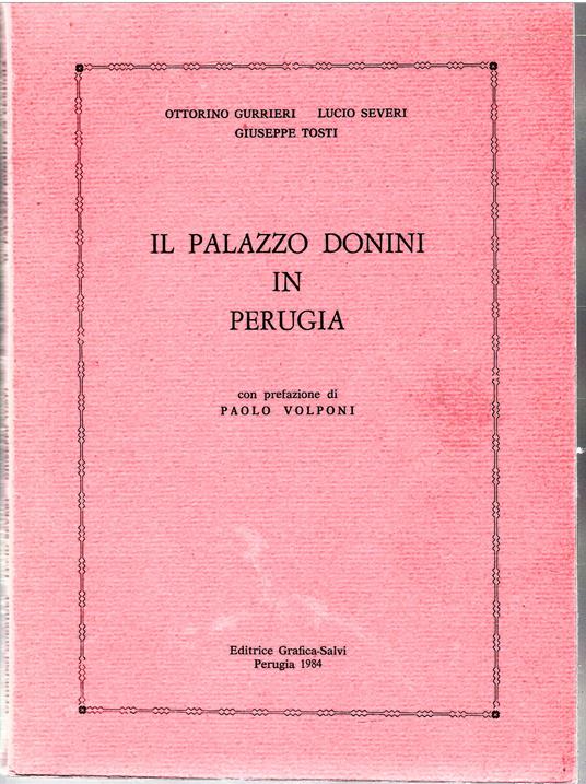 Il Palazzo Donini in Perugia - copertina