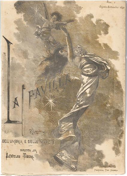La Favilla rivista dell'Umbria e delle Marche Anno XVI Fascicolo II Agosto Settembre 1892 - copertina