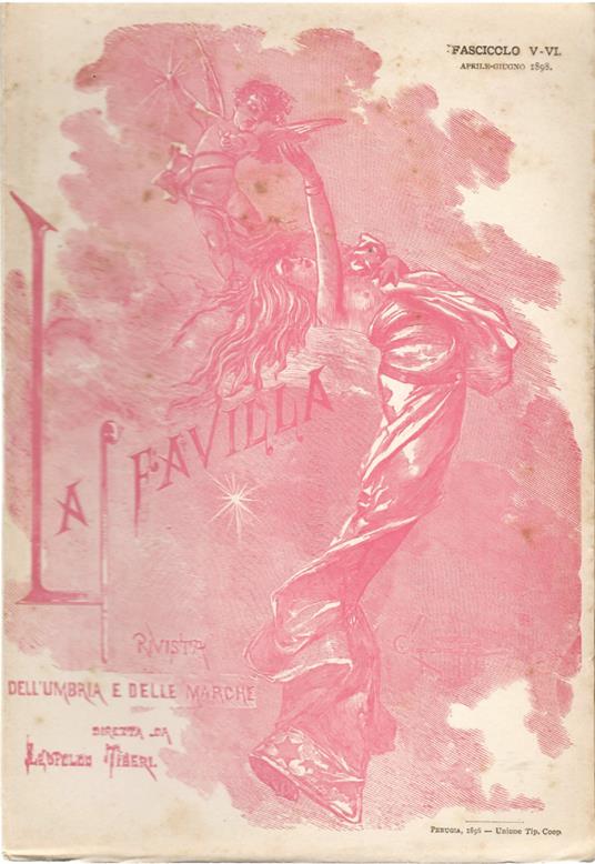 La Favilla Rivista dell'Umbria e Delle Marche Fascicolo V-VI Aprile-Giugno 1898 - copertina