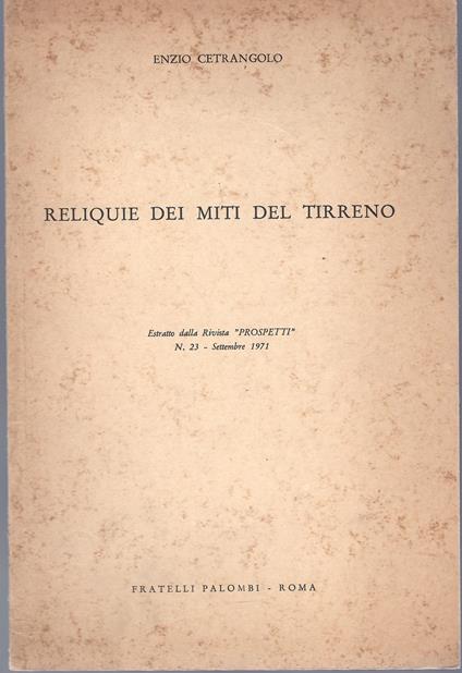 Reliquie Dei Miti Del Tirreno - copertina
