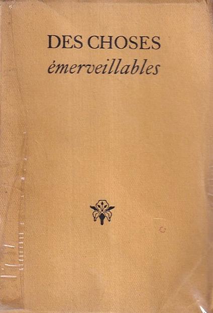 Des Choses Emerveillables - copertina